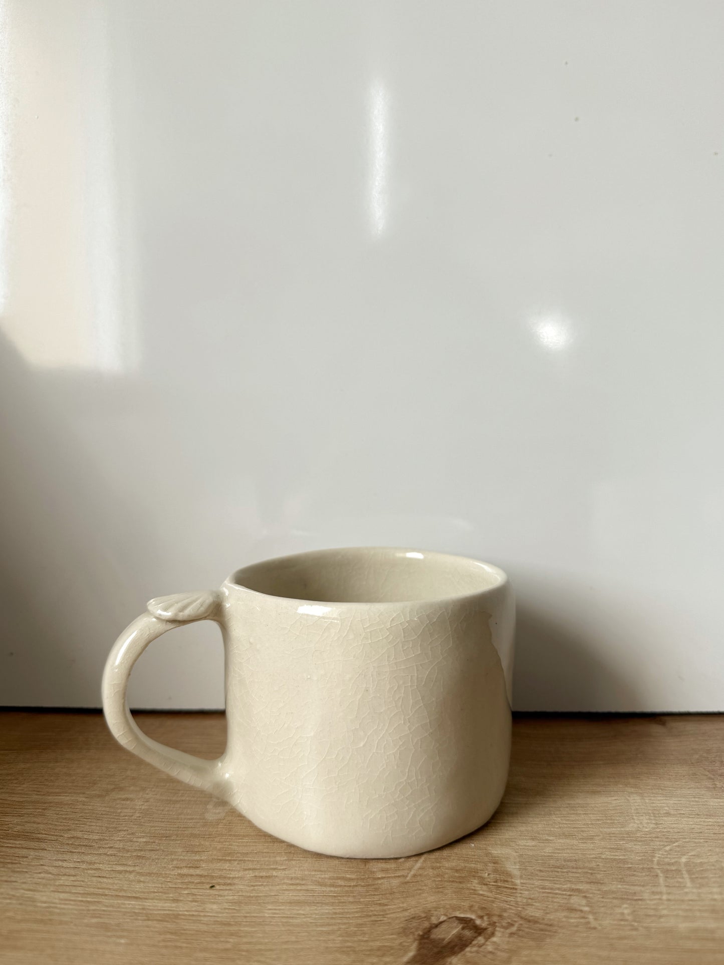 Tasse coquillage blanche