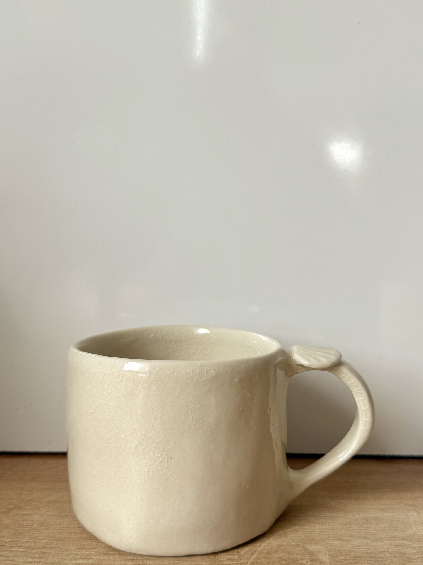Tasse coquillage blanche