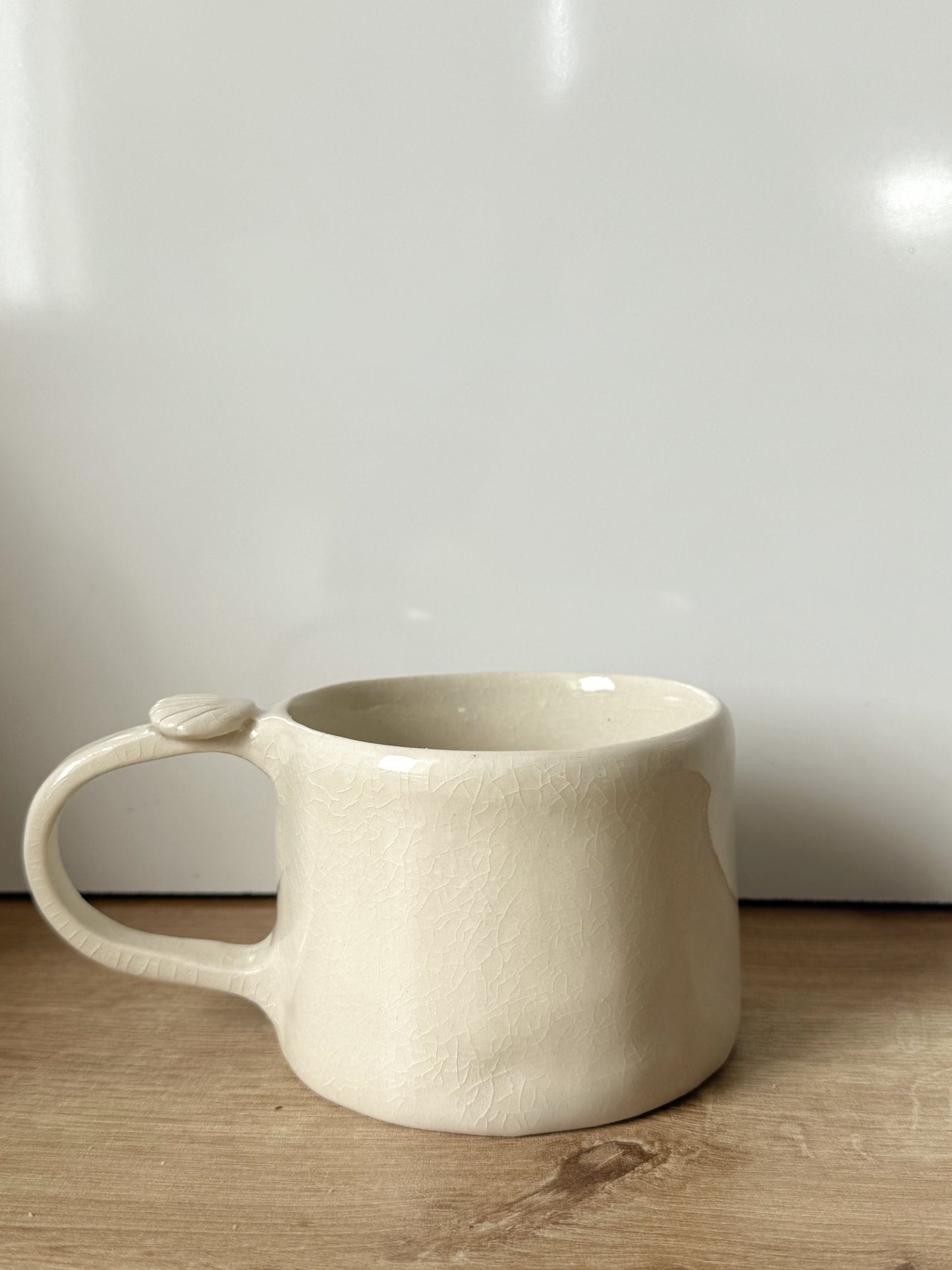 Tasse coquillage blanche