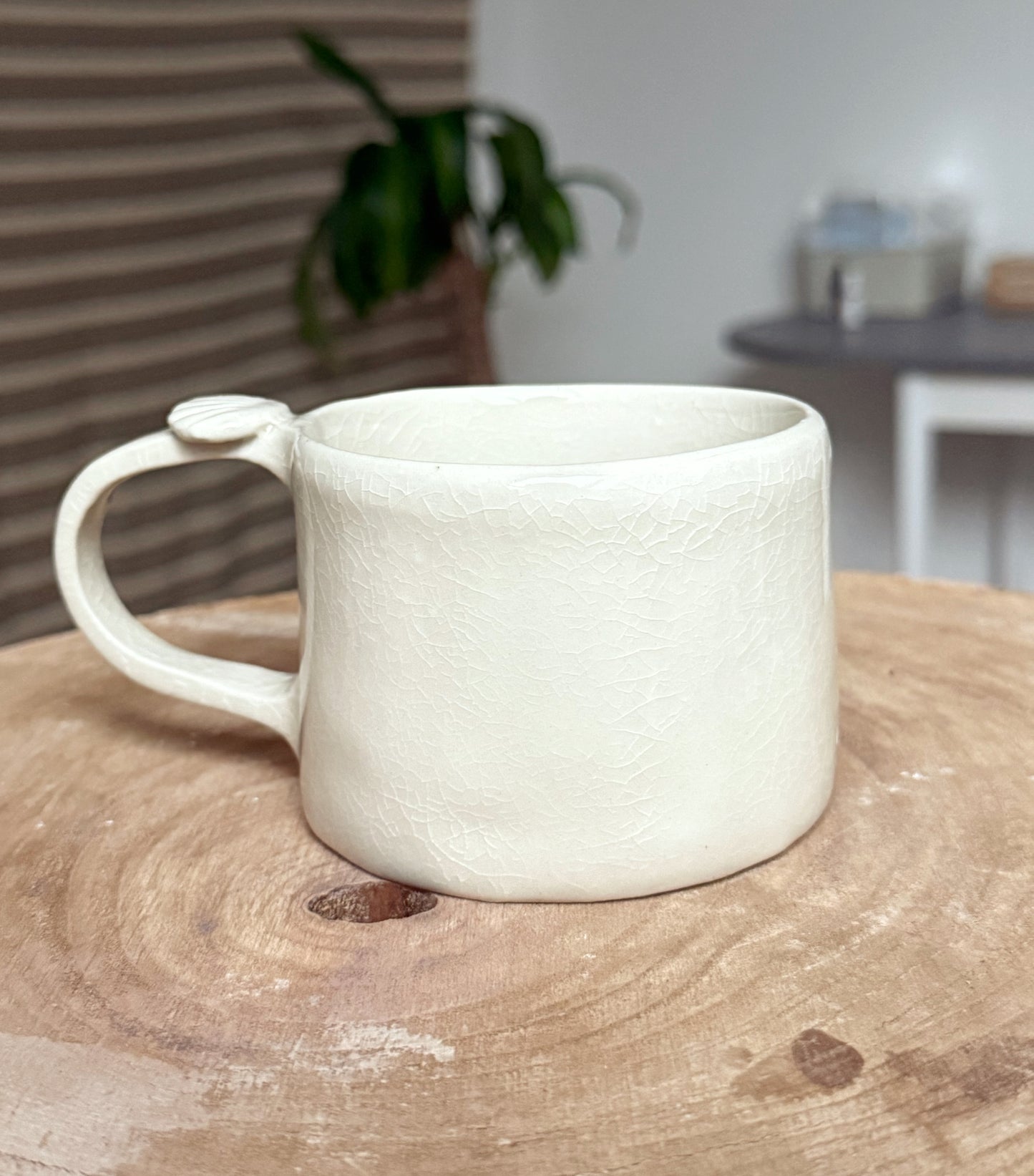 Tasse coquillage blanche