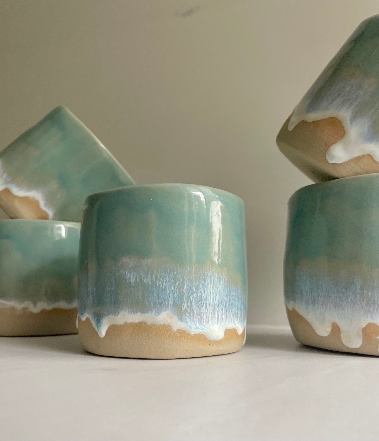 Tasse écume bleue
