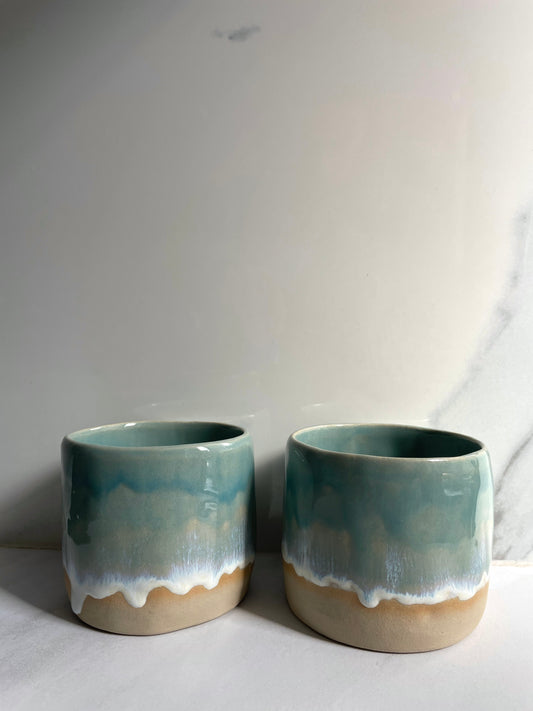 Tasse écume bleue