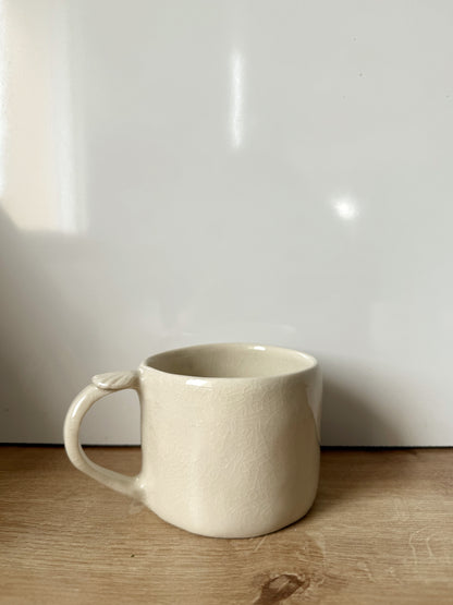 Tasse coquillage blanche