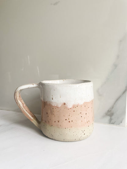 Giant mug rose et blanc