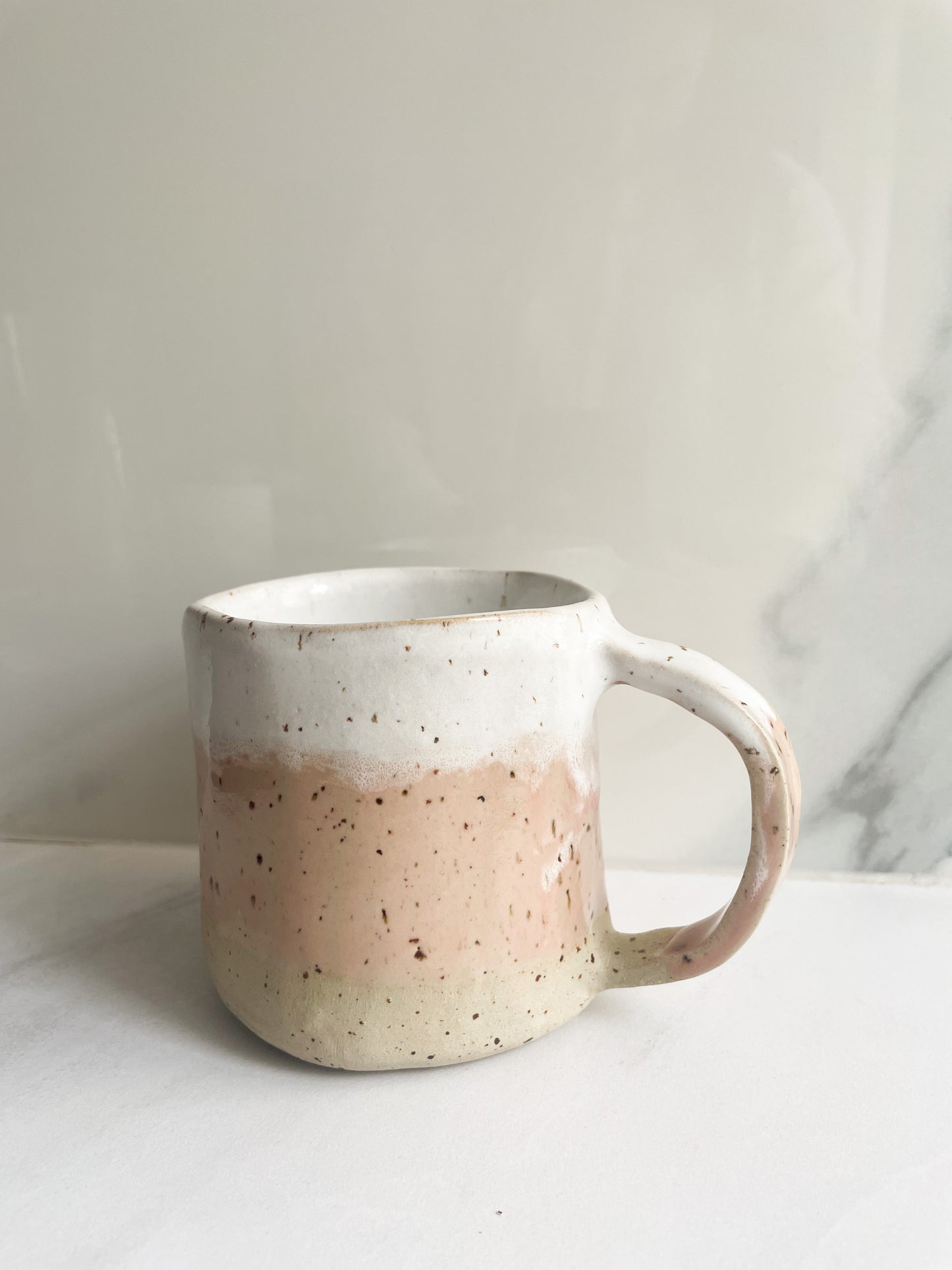 Mug rose et blanc