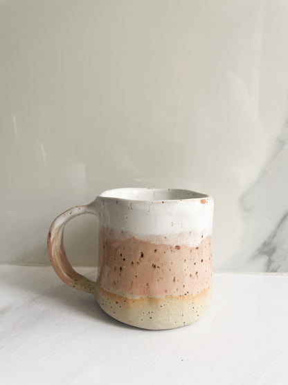 Mug rose et blanc