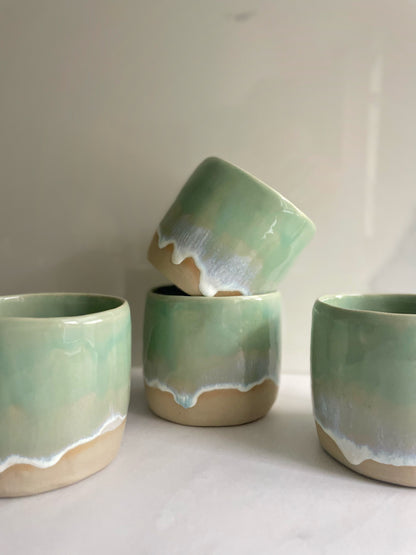 Tasse écume verte
