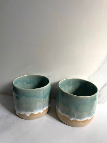 Tasse écume bleue