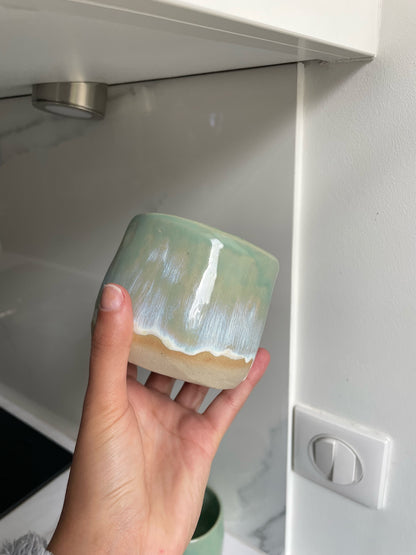 Tasse écume verte