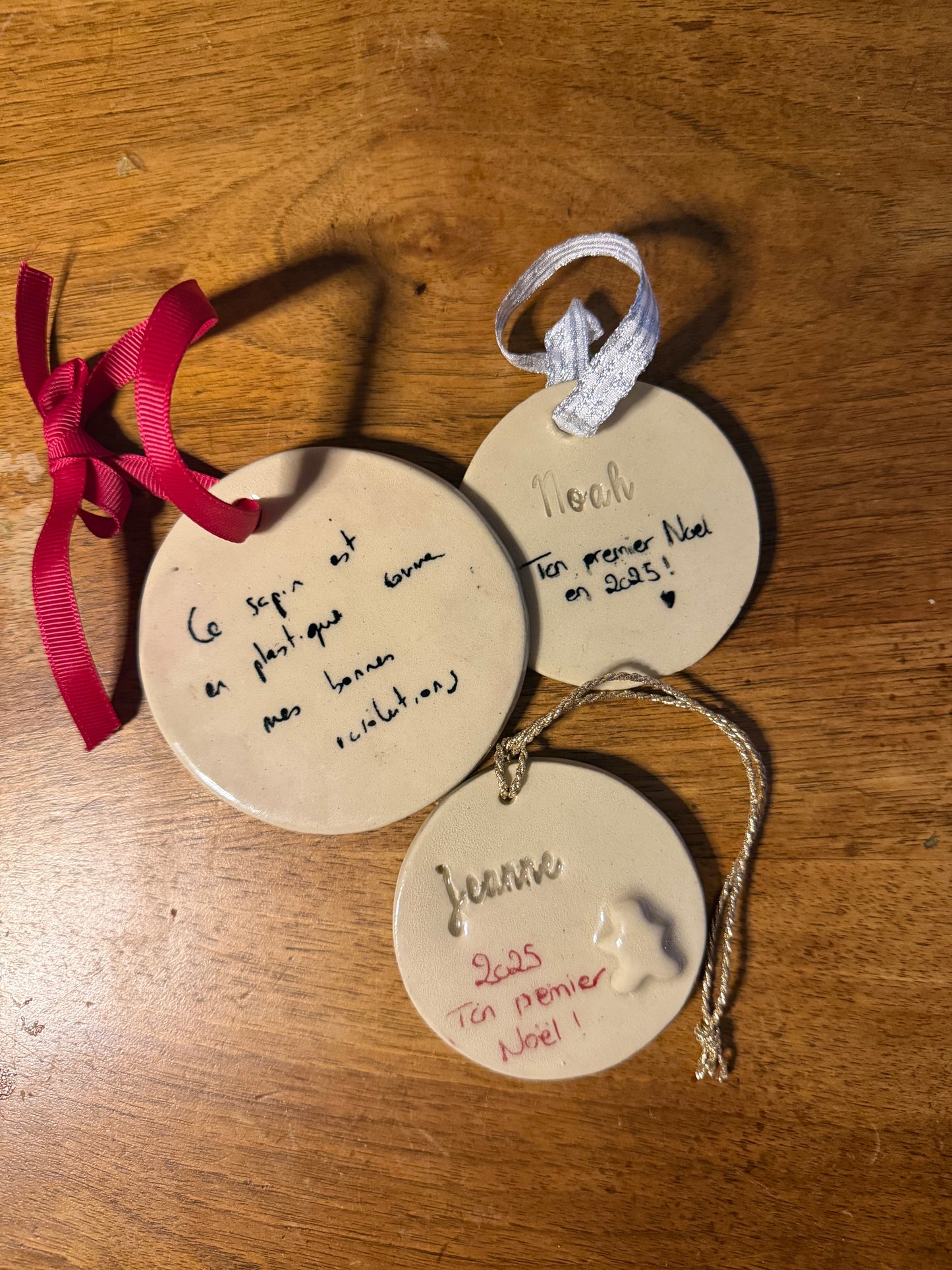 Boules de Noël - Mots suspendus